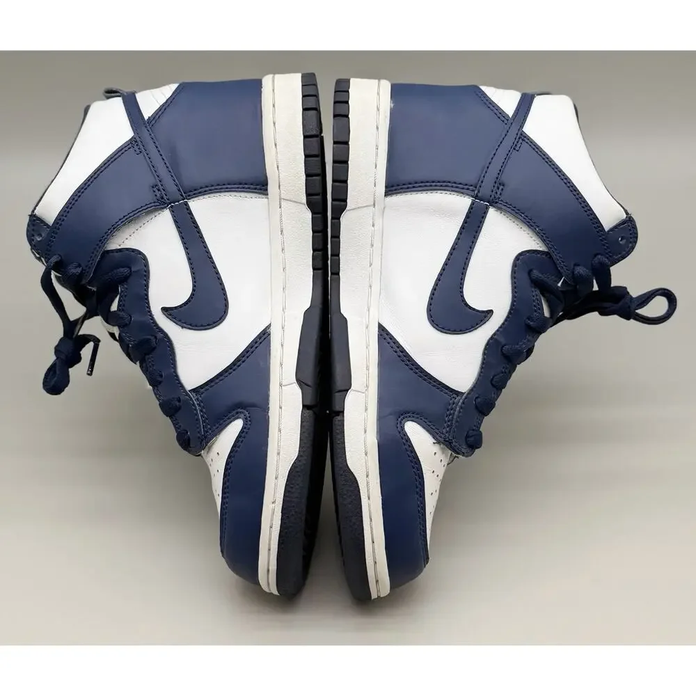 Nike Dunk High GS Midnight Navy 7Y Womens 8.5 DB2179-104 White Blue